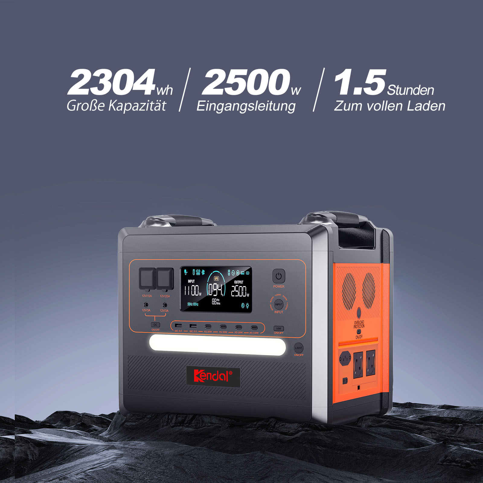 2500W便攜式儲能電池